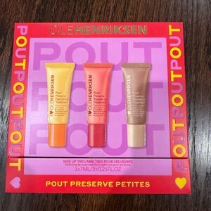 NEW Ole Henriksen Pout Preserve Mini Lip Trio - 7mL each, 3 pack